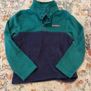 Columbia Green and Blue Fleece Pullover